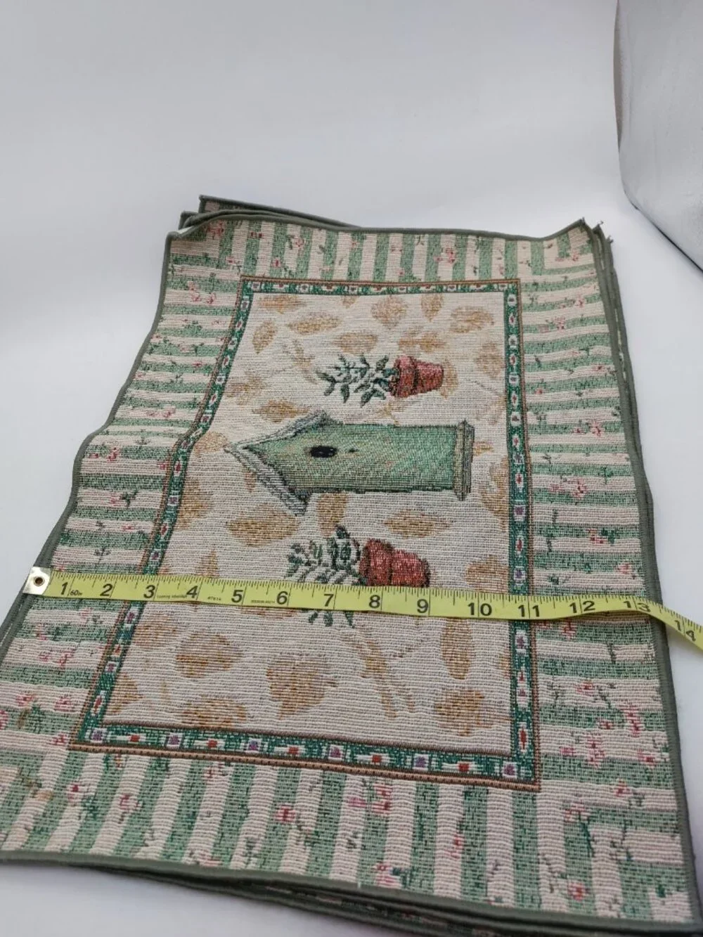 Pfaltzgraff Birdhouse Nature Pattern Tapestry Placemat Set of 4 Vintage